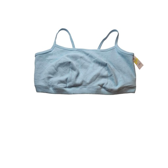 Auden Waffle Unlined Bralette 3X Light Blue Comfort Stretch Loungewear - Picture 1 of 4